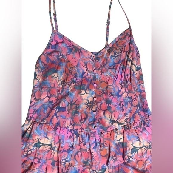 NWT! Wild Fable Corset Sleeveless Tiered Fit & Flare Dress Pink Blue Flowers XXL - Picture 6 of 16
